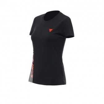 Camiseta Dainese LOGO LADY NEGRA/ROJA