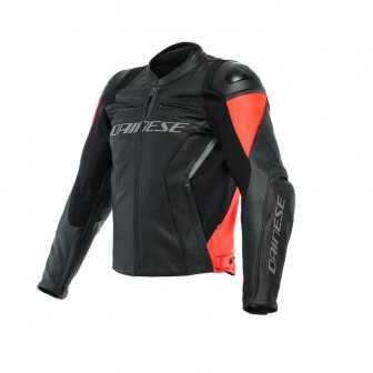 Chaqueta Dainese Racing 4 Leather Black/Fluo-Red