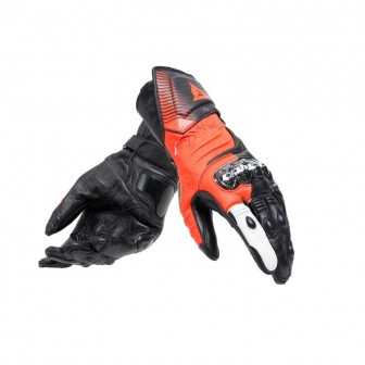 Guantes Dainese Carbon 4 Long Black/Fluo-Red