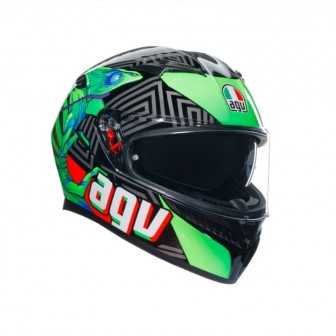Casco Agv K-3 Kamaleon Black/Red/Green